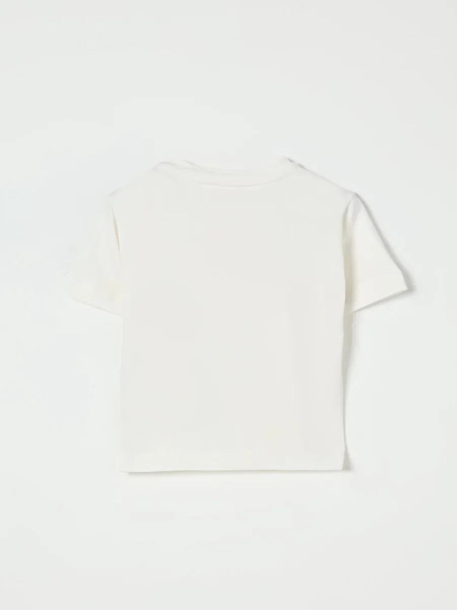 T-SHIRT PANNA CON RICAMO DIAGONALE ELISABETTA FRANCHI - immagine 3