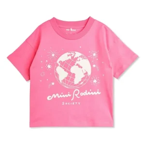 T-SHIRT ROSA CON STAMPA MINI RODINI