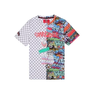 T-SHIRT SPRAYGROUND CON GRAFFITI MULTICOLOR