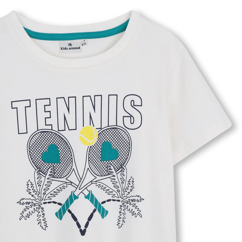 T-SHIRT TENNIS AVORIO KIDS AROUND - immagine 4