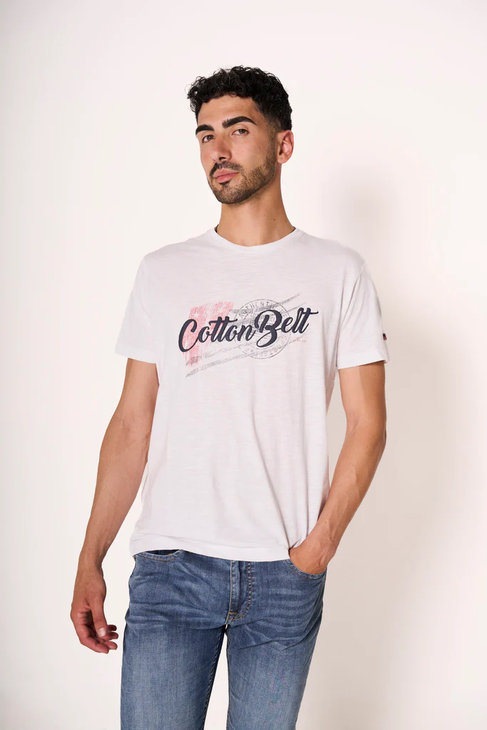T-shirt con stampa gommata e patch - immagine 3