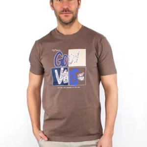 T-shirt con scritta good vibes