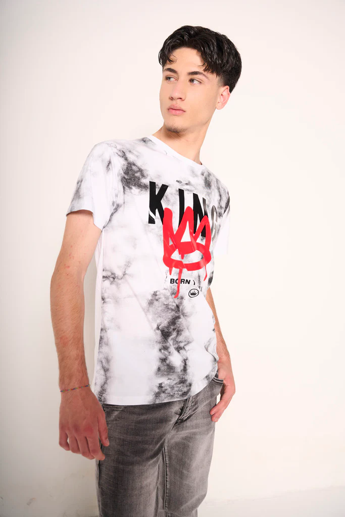 T-shirt tie-dye con stampa "Born to Rule" - immagine 4