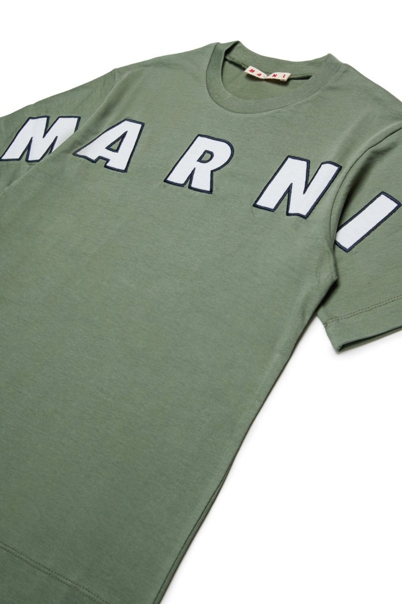 T-SHIRT VERDE CON STAMPA MARNI - immagine 4