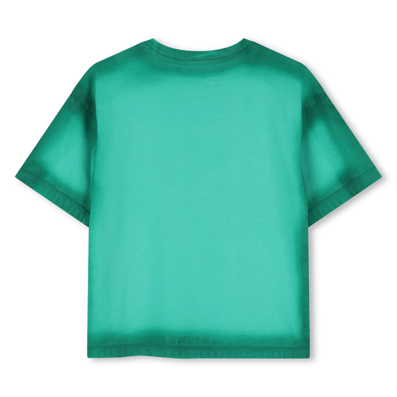 T-SHIRT VERDE MENTA CON LOGO GOMMATO NERO MARC JACOBS - immagine 3