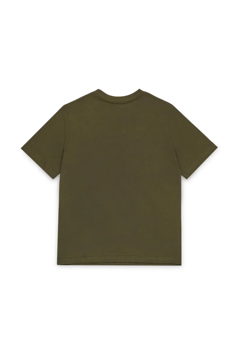 T-SHIRT VERDE MILITARE CON LOGO SCRITTO A MANO MAISON MARGIELA - immagine 3