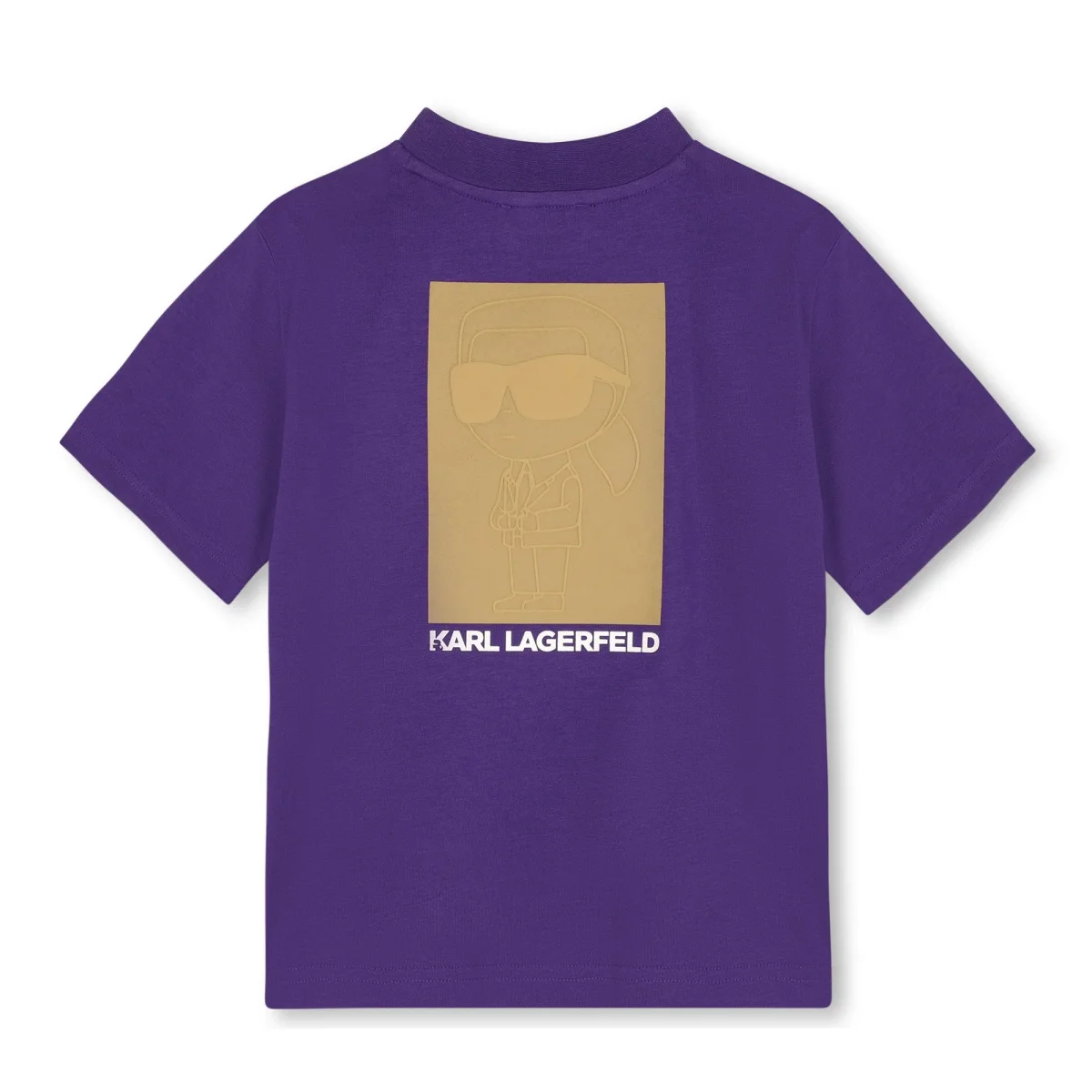 T-SHIRT VIOLA CON STAMPA KARL LAGERFELD - immagine 3