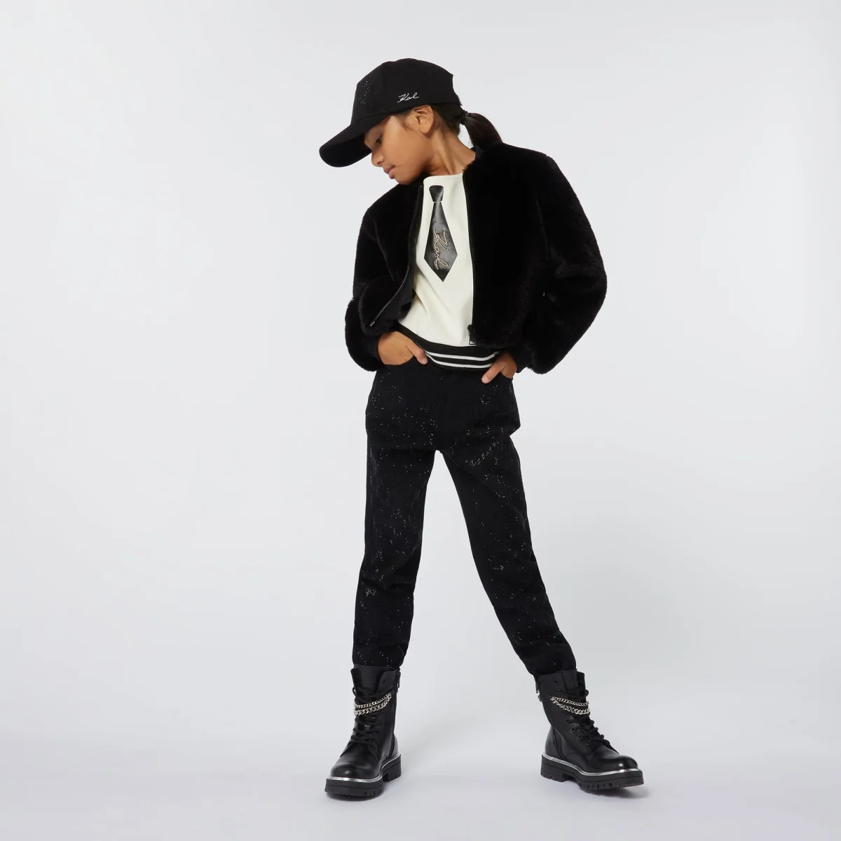 TOP CON FINTA CRAVATTA KARL LAGERFELD - immagine 4