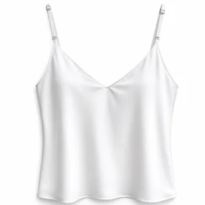 Top Donna Satin con Spalline Sottili