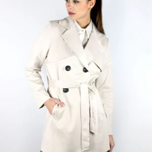 Trench doppiopetto scamosciato