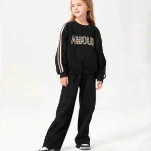 Tuta bambina con lettering animalier