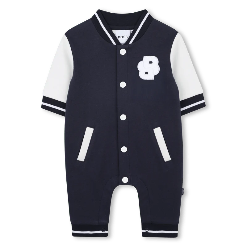 TUTINA BLU/BIANCO CON LOGO IN SPUGNA HUGO BOSS - immagine 2