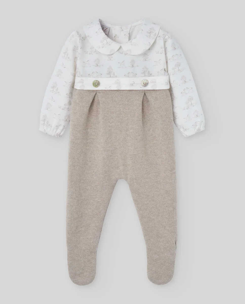 TUTINA PER NEONATO BEIGE CON FANTASIA PAZ RODRIGUEZ - immagine 2