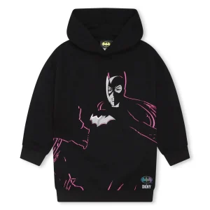 VESTITO IN FELPA NERO DKNY